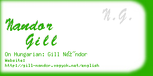 nandor gill business card